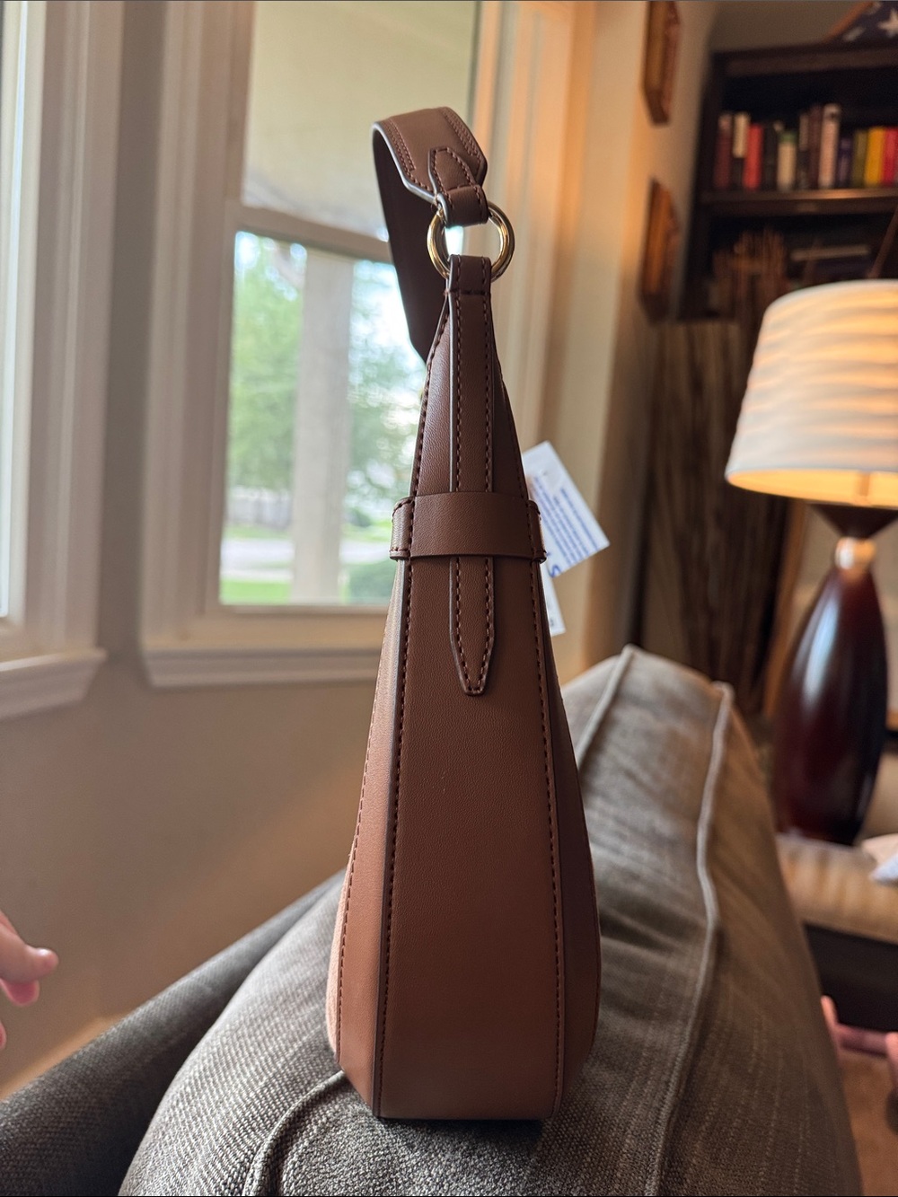 MICHAEL KORS Dusty Pink Suede Crescent Shoulder Bag - Picture 3 of 3